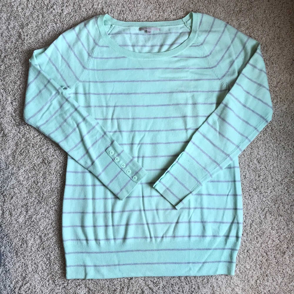 GAP mint and grey stripped sweater